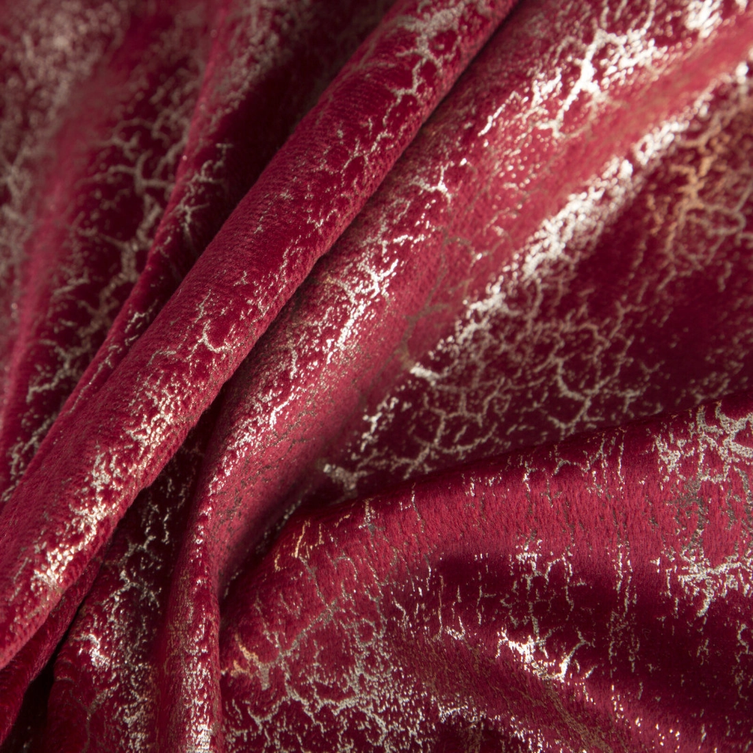 Záves 140x250 cm zamatový bordový šampanský na kovové krúžky INGRID