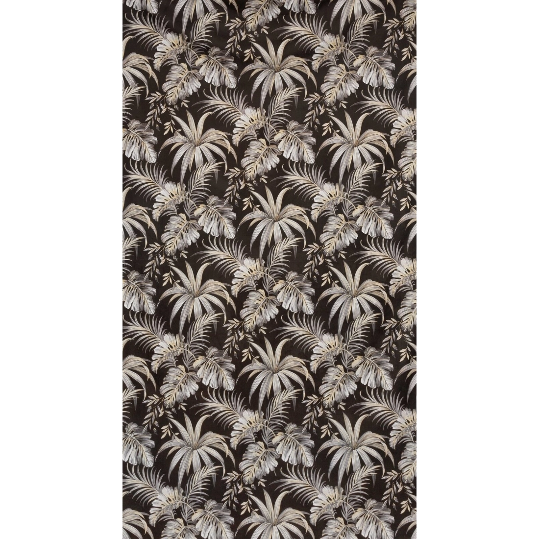 Závěs 140x250 cm sametový černo-béžový na kovových kroužcích MAGI