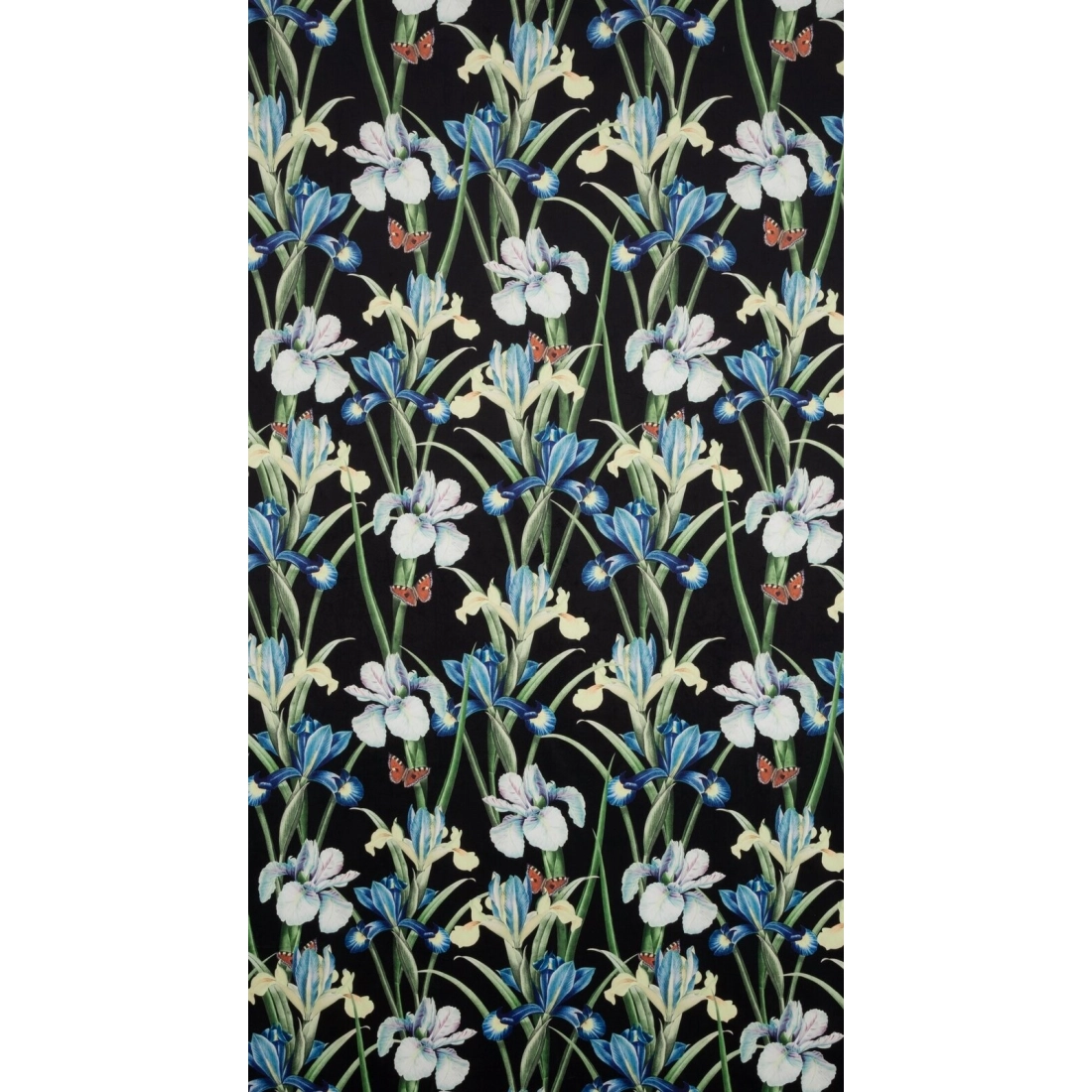 Záves 140x250 cm zamatový čierno-modrý na kovové krúžky MAJA