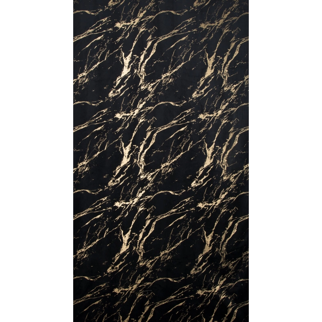 Záves 140x250 cm zamatový čierno-zlatistý na kovové krúžky MOLLY
