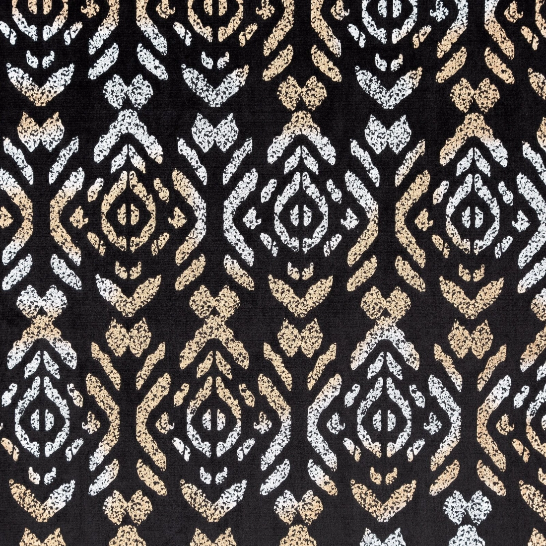 Záves 140x250 cm zamatový čierno-zlatý na kovové krúžky LAURA