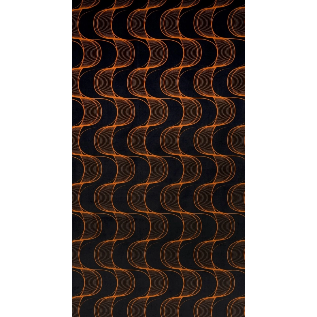 Záves 140x250 cm zamatový čierny, hrdzavý na kovové krúžky POLA