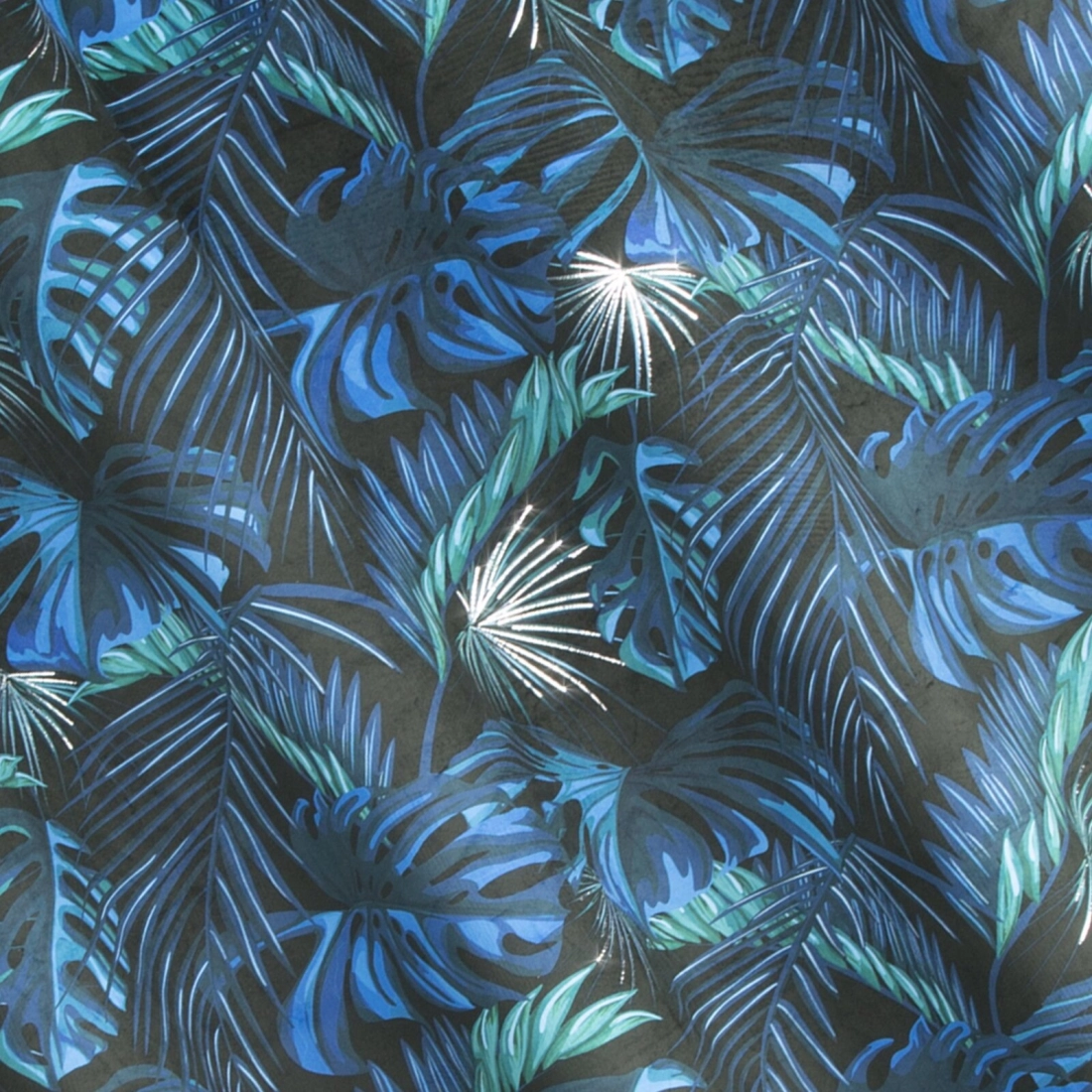 Záves 140x250 cm zamatový čierny, modrý na kovové krúžky LAVIN