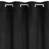 Záves 140x250 cm zamatový čierny na kovové krúžky ARIADNA