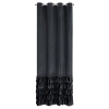 Záves 140x250 cm zamatový čierny na kovové krúžky CARLI