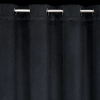 Záves 140x250 cm zamatový čierny na kovové krúžky CARLI
