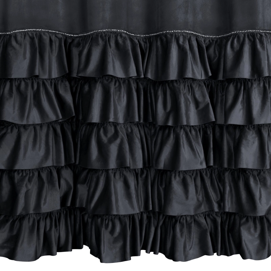 Záves 140x250 cm zamatový čierny na kovové krúžky CARLI