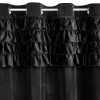 Záves 140x250 cm zamatový čierny na kovové krúžky ERIN