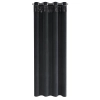 Záves 140x250 cm zamatový čierny na kovové krúžky JASPER
