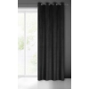 Záves 140x250 cm zamatový čierny na kovové krúžky LILI