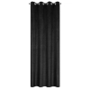 Záves 140x250 cm zamatový čierny na kovové krúžky LILI