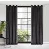 Záves 140x250 cm zamatový čierny na kovové krúžky LUSSI