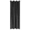 Záves 140x250 cm zamatový čierny na kovové krúžky LUSSI
