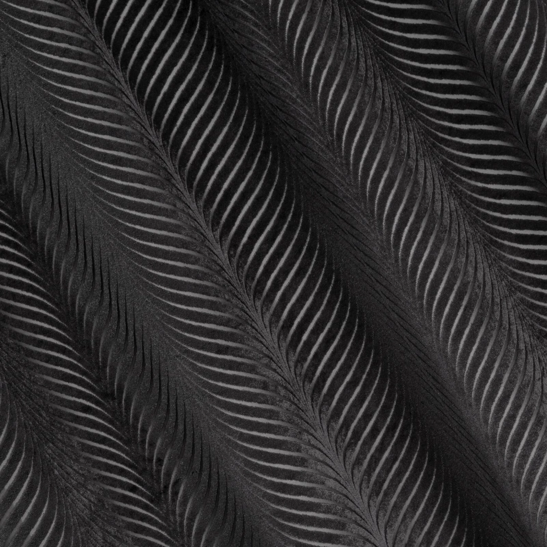 Záves 140x250 cm zamatový čierny na kovové krúžky LUSSI