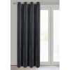 Záves 140x250 cm zamatový čierny na kovové krúžky NITA