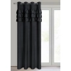 Záves 140x250 cm zamatový čierny na kovové krúžky SAMI