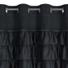 Záves 140x250 cm zamatový čierny na kovové krúžky SAMI