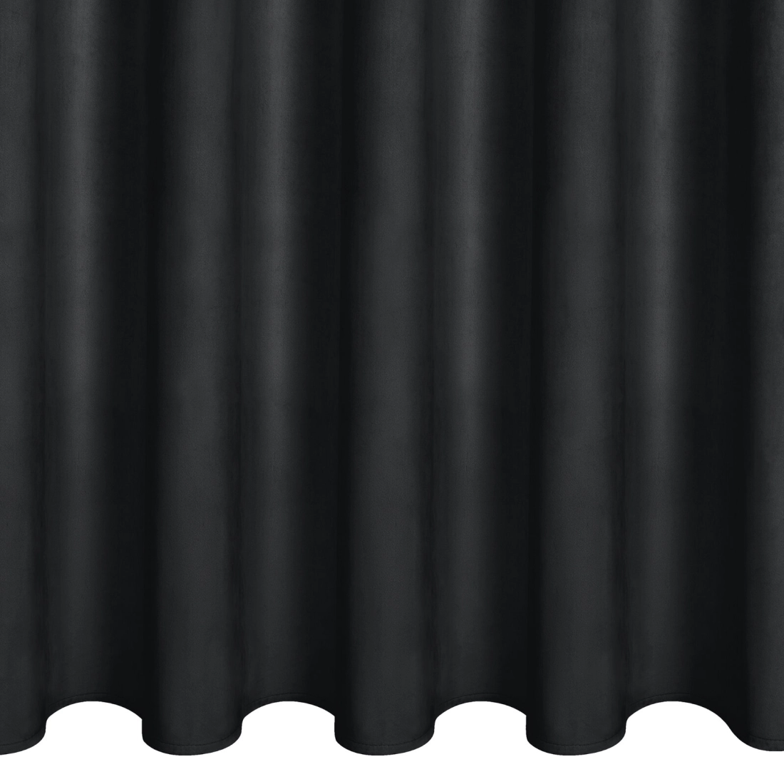 Záves 140x250 cm zamatový čierny na kovové krúžky SAMI