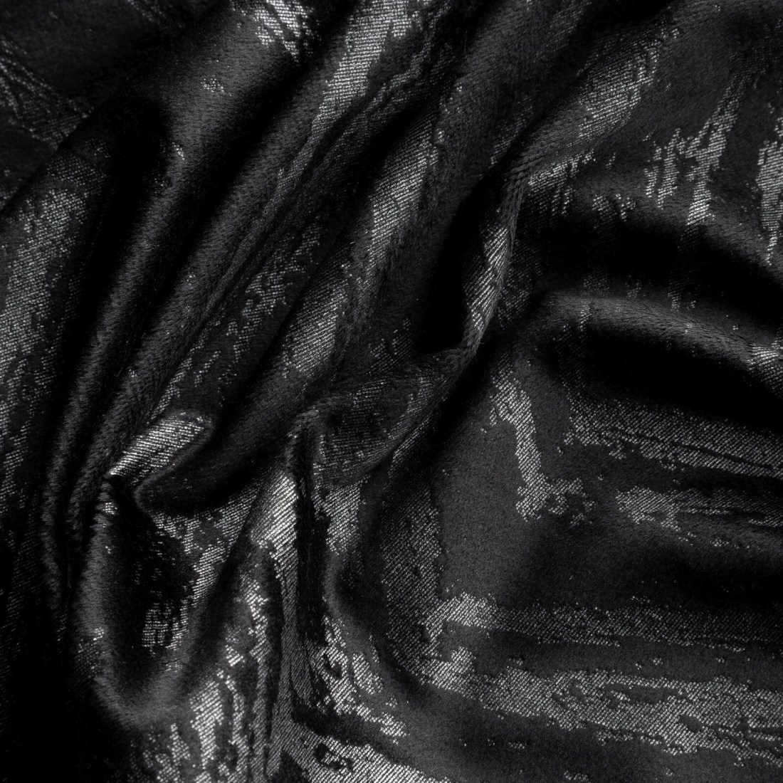 Záves 140x250 cm zamatový čierny na kovové krúžky SARA