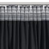 Záves 140x250 cm zamatový čierny na riasiacu pásku DANI