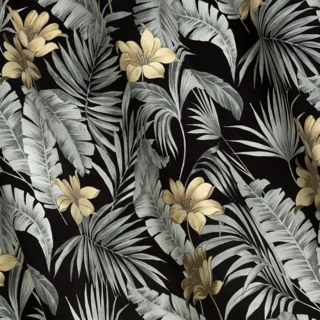 Záves 140x250 cm zamatový čierny, oceľový na kovové krúžky LOREN