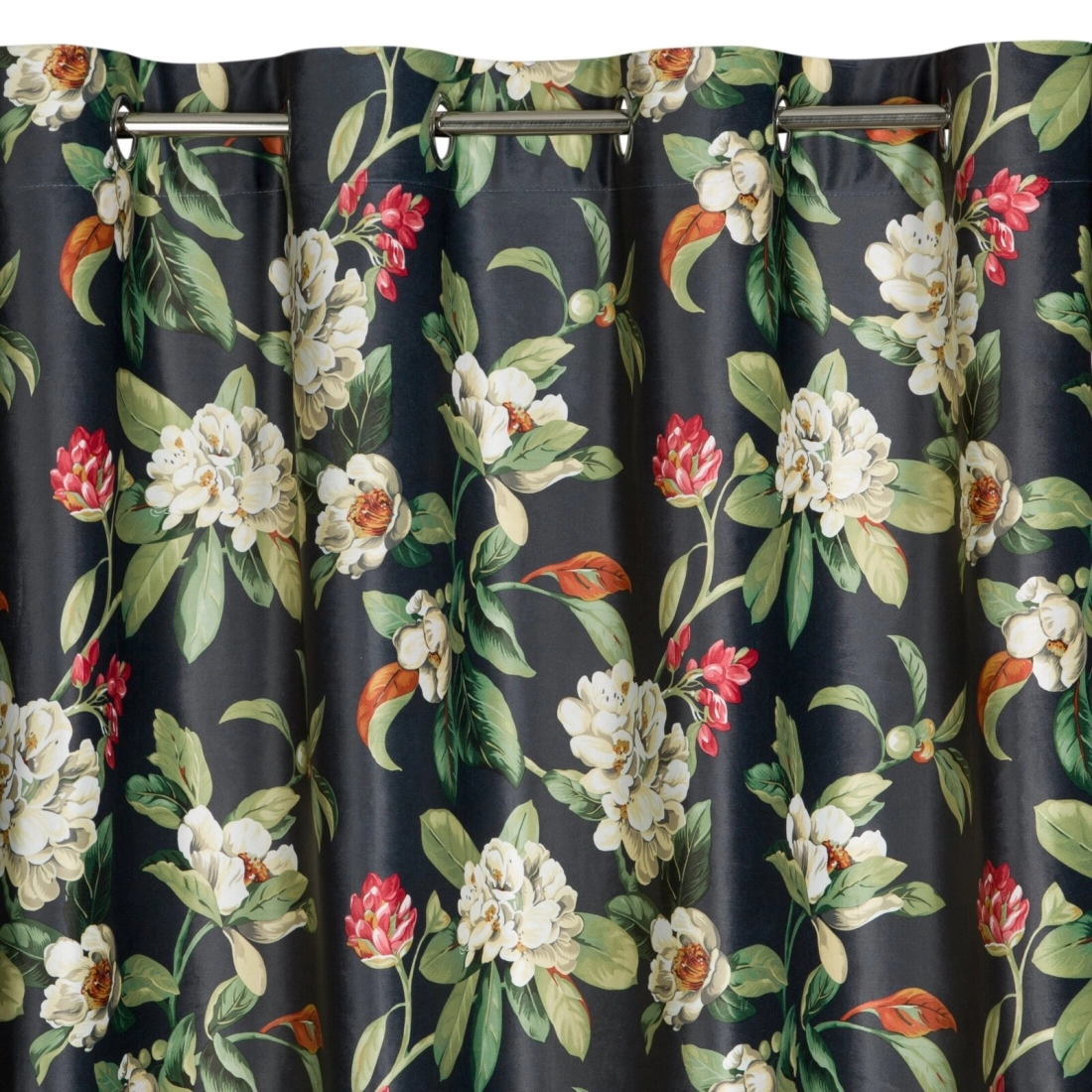 Záves 140x250 cm zamatový čierny, olivový na kovové krúžky ALEA