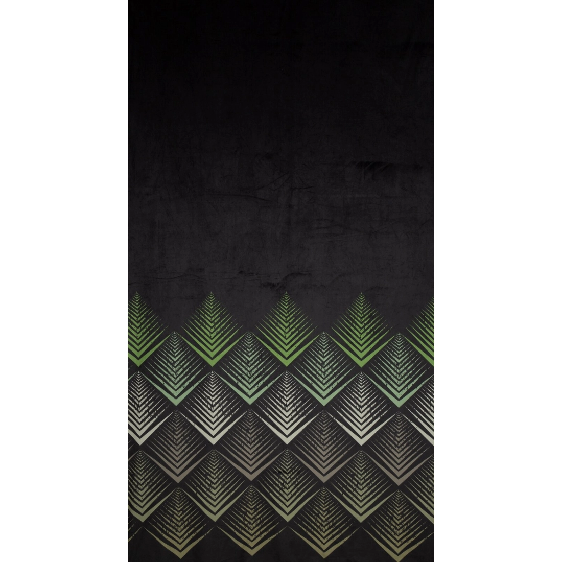 Záves 140x250 cm zamatový čierny, olivový na kovové krúžky ANGELINA