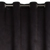 Záves 140x250 cm zamatový čierny, olivový na kovové krúžky ANGELINA