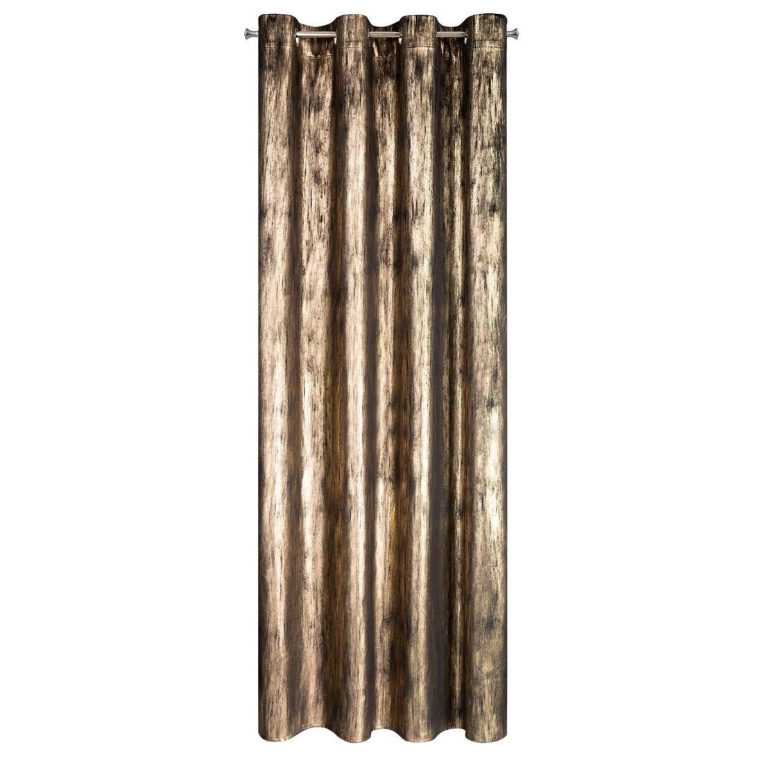 Záves 140x250 cm zamatový čierny, šampanský na kovové krúžky EMILA