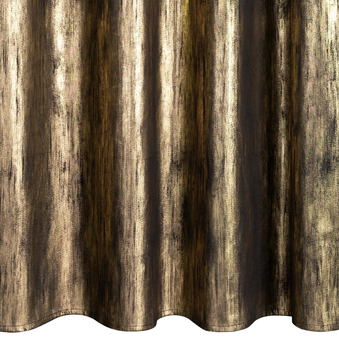 Záves 140x250 cm zamatový čierny, šampanský na kovové krúžky EMILA