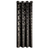 Záves 140x250 cm zamatový čierny šampanský na kovové krúžky RAJA