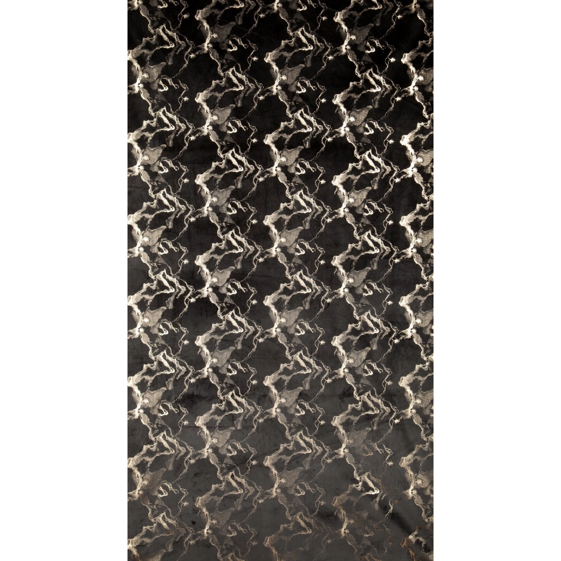 Záves 140x250 cm zamatový čierny šampanský na kovové krúžky RAJA