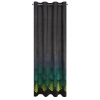 Záves 140x250 cm zamatový čierny, tyrkysový na kovové krúžky ANGELINA