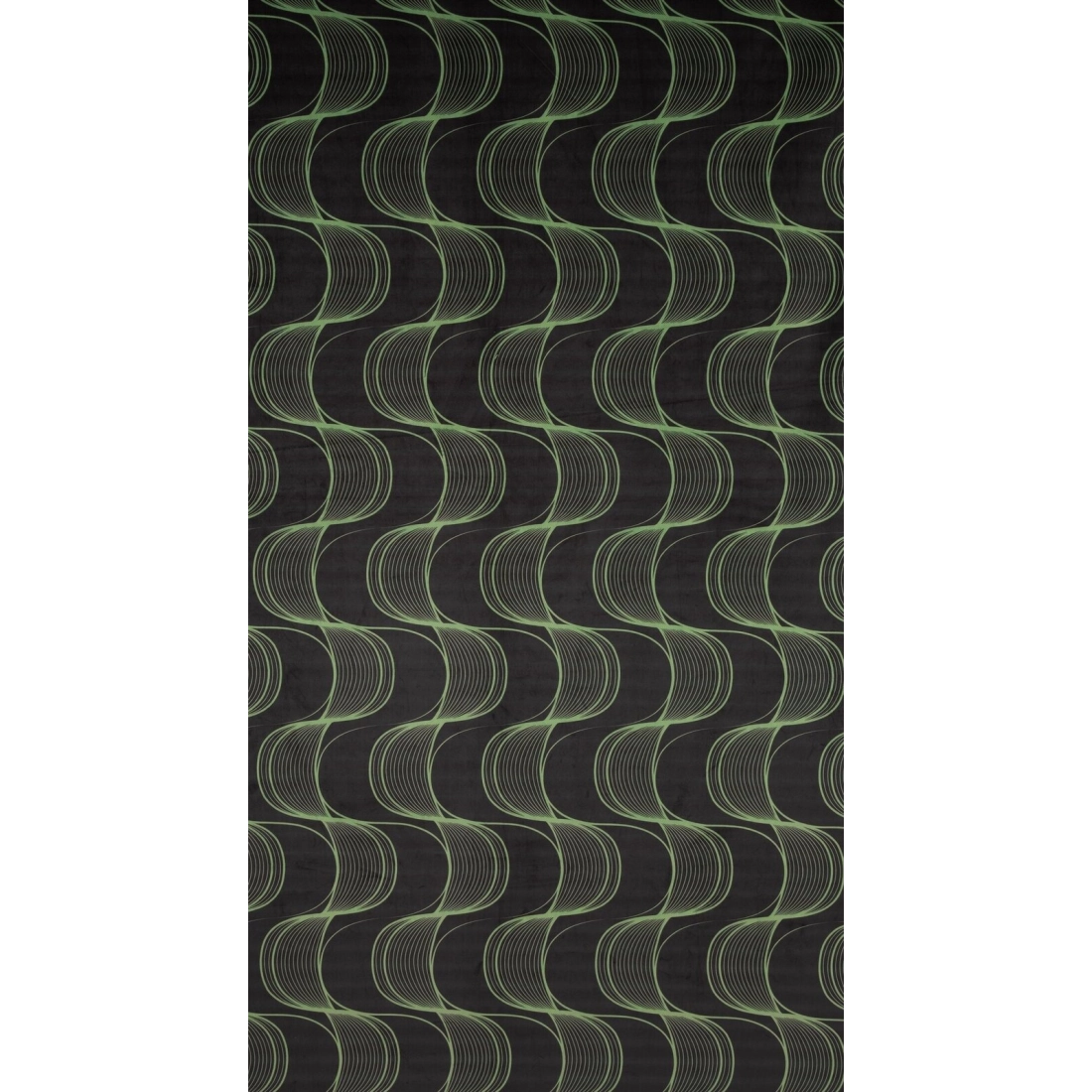 Záves 140x250 cm zamatový čierny, zelený na kovové krúžky POLA