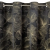 Záves 140x250 cm zamatový čierny zlatistý na kovové krúžky STELLA