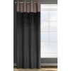 Záves 140x250 cm zamatový čierny zlatý na kovové krúžky AGNES