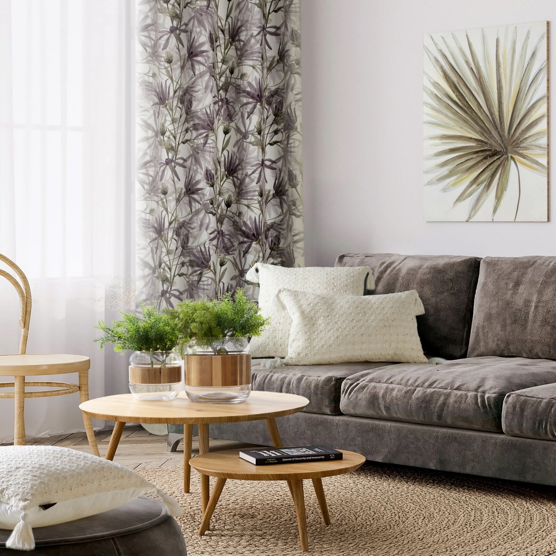 Záves 140x250 cm zamatový fialový zelený na kovové krúžky TESSA