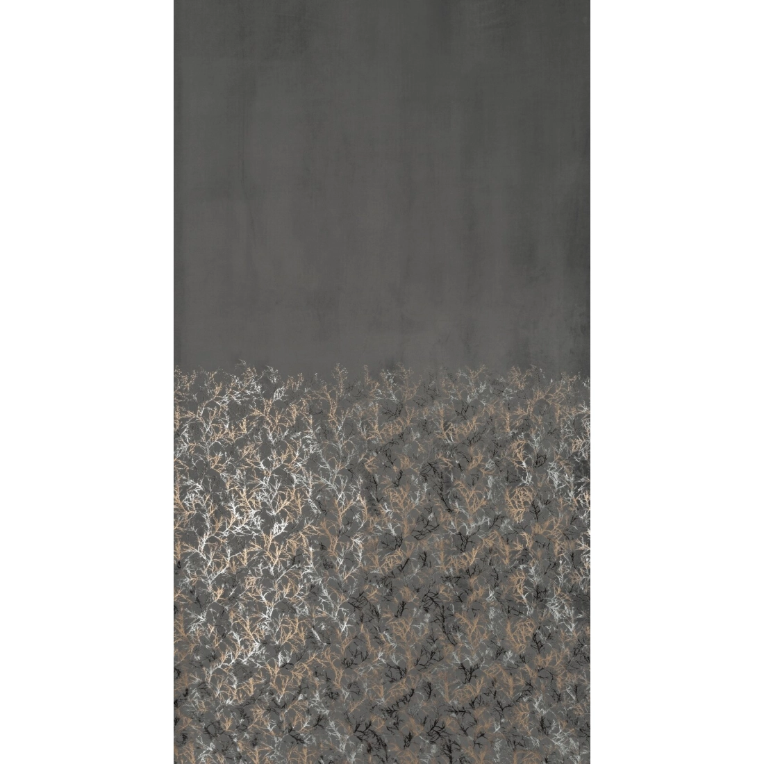 Závěs 140x250 cm sametový grafitový a šampaňský na kovové kroužky TORI