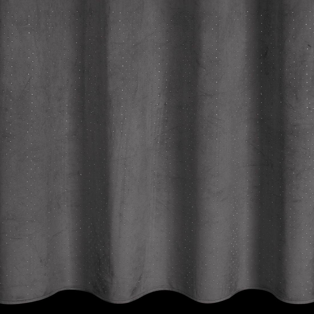 Záves 140x250 cm zamatový grafitový na kovové krúžky ARIADNA