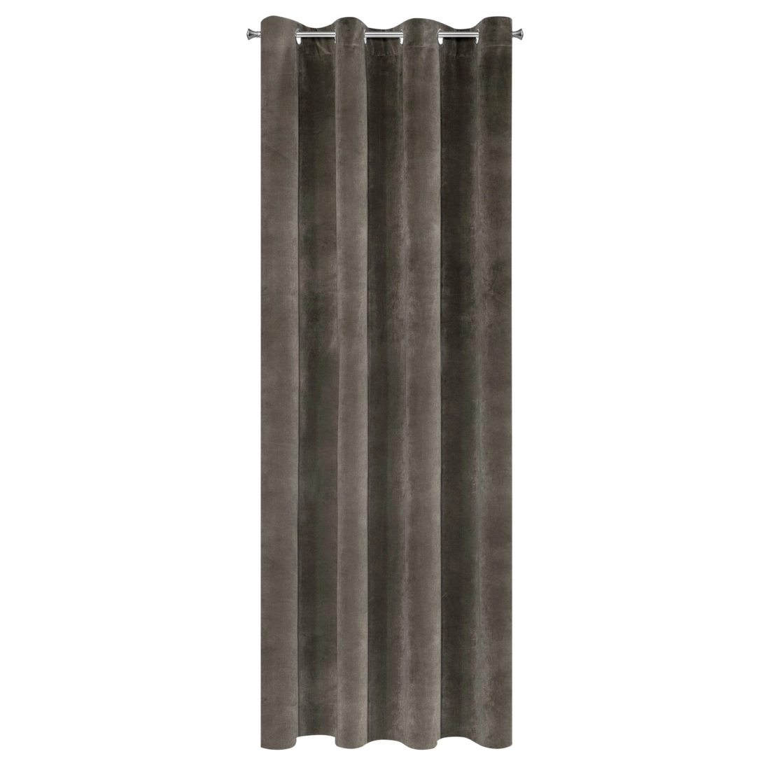 Diva Line grafit bársonyfüggöny 140x250 cm fémkarikákkal