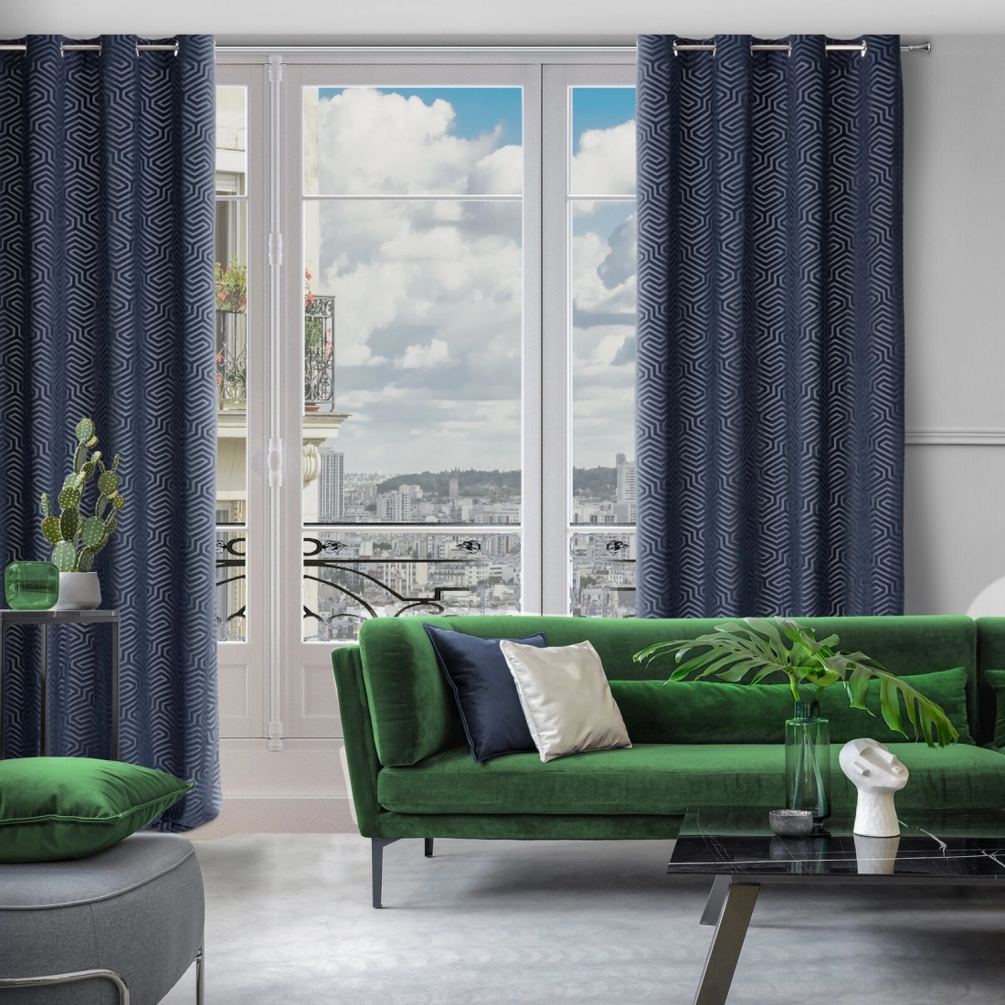 Záves 140x250 cm zamatový granátový na kovové krúžky Pierre Cardin