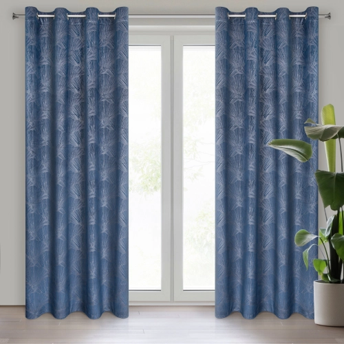 Záves 140x250 cm zamatový granátový, šampanský na kovové krúžky GOJA Pierre Cardin