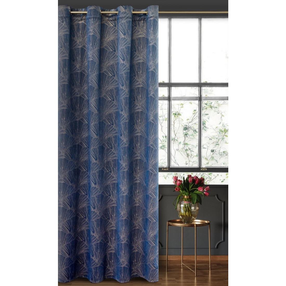 Záves 140x250 cm zamatový granátový, šampanský na kovové krúžky GOJA Pierre Cardin