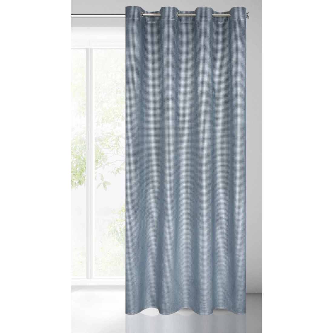 Záves 140x250 cm zamatový granátový, strieborný na kovové krúžky DARCY