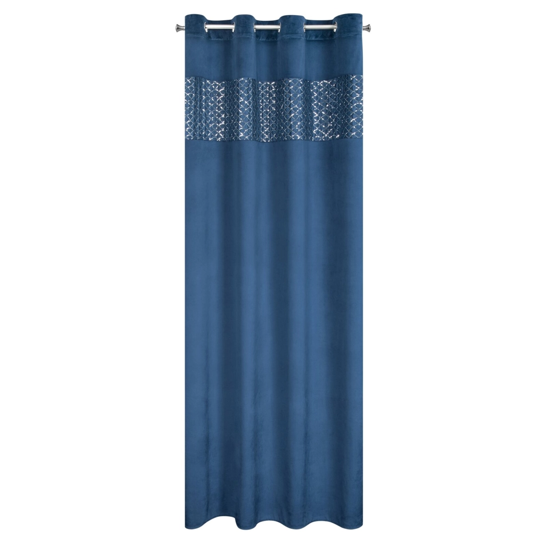 Záves 140x250 cm zamatový granátový, strieborný na kovové krúžky MARGOT