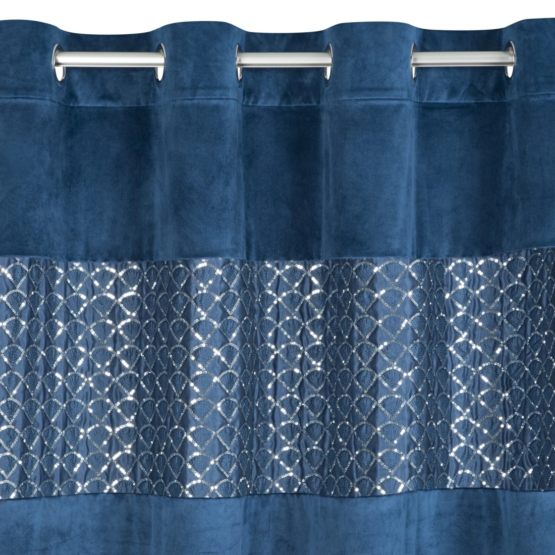 Záves 140x250 cm zamatový granátový, strieborný na kovové krúžky MARGOT