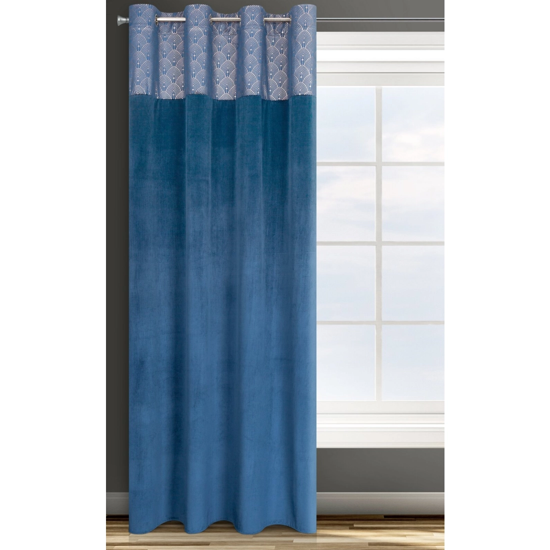 Záves 140x250 cm zamatový granátový, zlatý na kovové krúžky AGNES