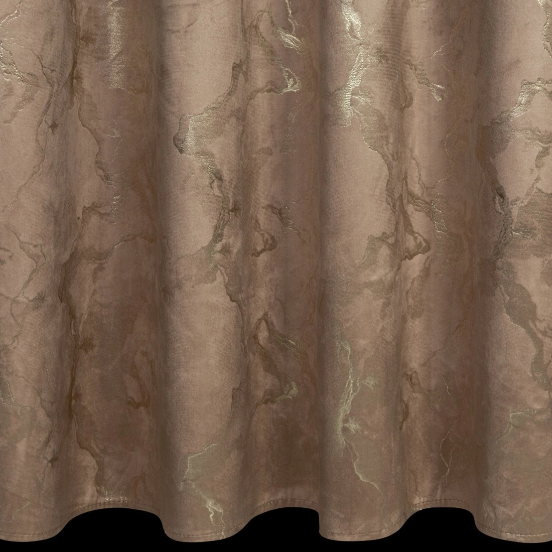 Záves 140x250 cm zamatový hnedý šampanský na kovové krúžky RAJA