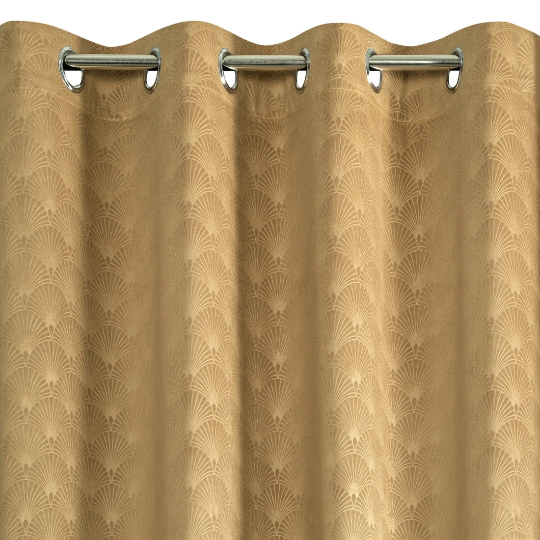 Záves 140x250 cm zamatový horčicový na kovové krúžky JULIA