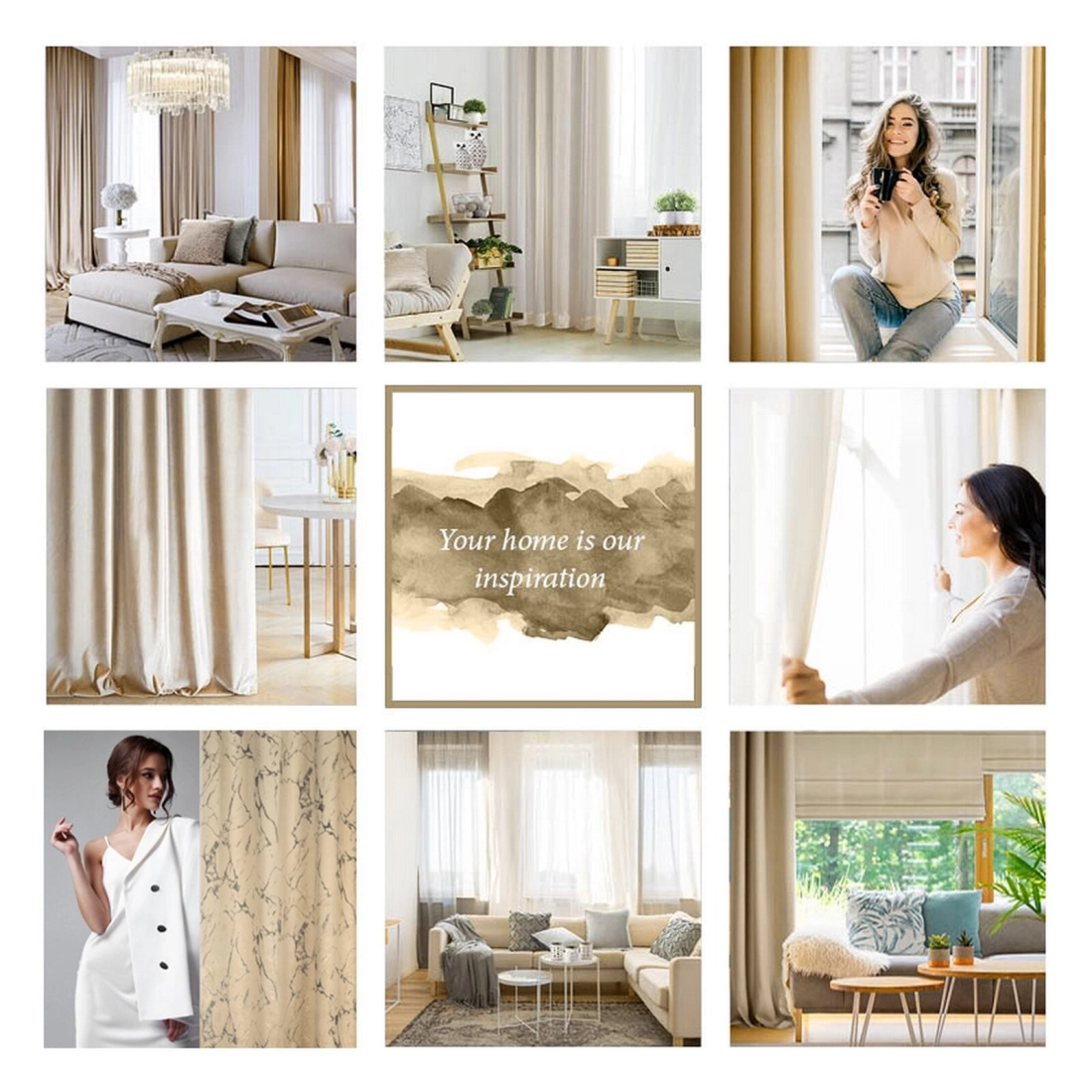 Záves 140x250 cm zamatový krémový grafitový na kovové krúžky WERA